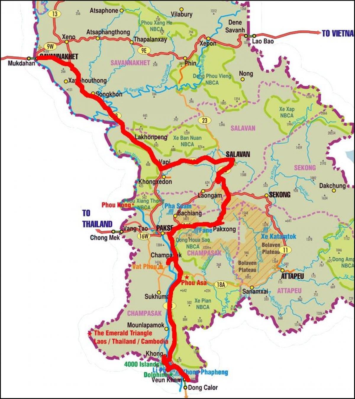 Peta savannakhet laos
