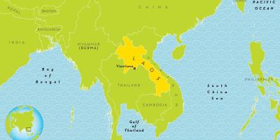 Laos lokasi di peta dunia