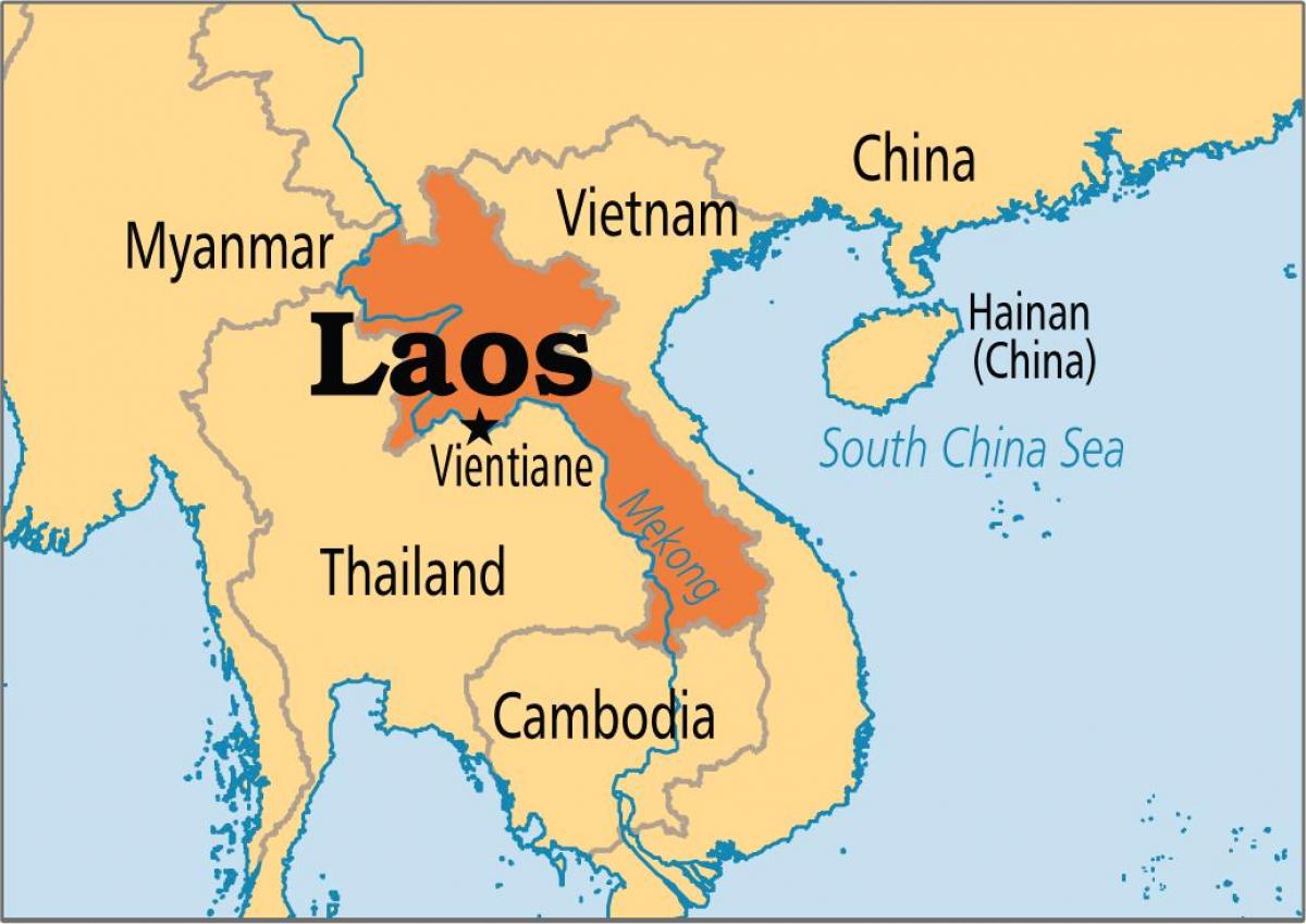 laos negara dalam peta dunia
