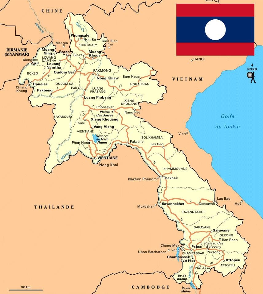 Peta selatan laos