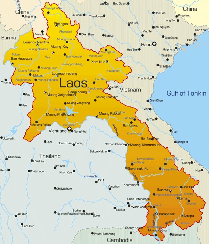 Peta sepon laos