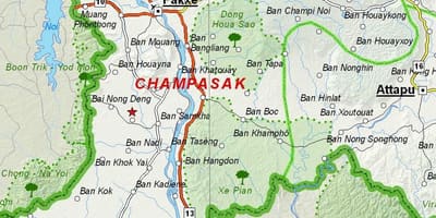 Peta champasak laos